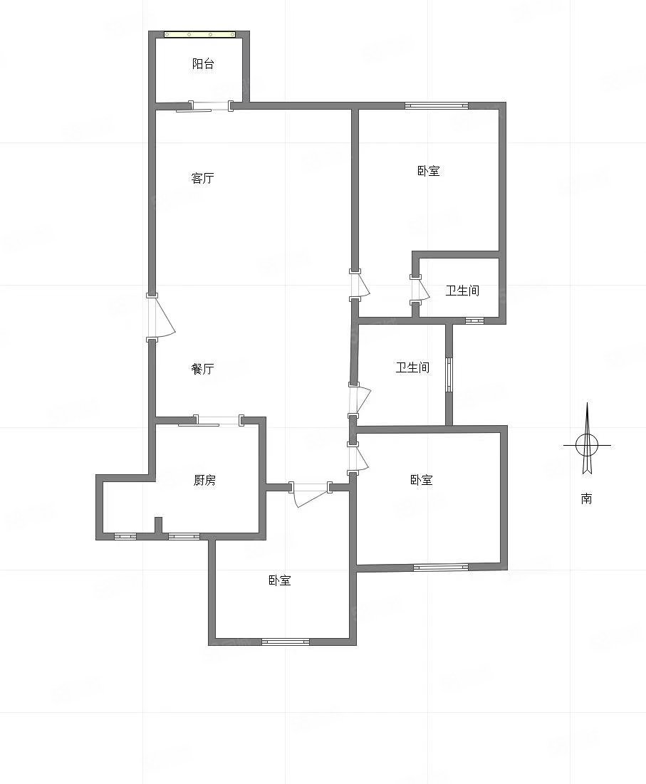 北京城建龙樾湾3室2厅2卫108㎡南北80万