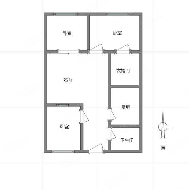 诚投天邻水岸3室1厅1卫67.1㎡南北68万