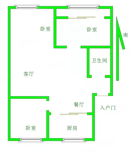 西苑三区3室1厅1卫92㎡南54万