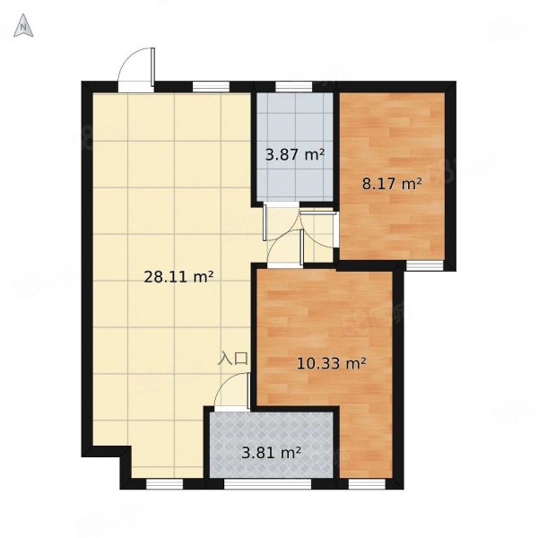 畔山龙庭2室2厅1卫91㎡南北33万