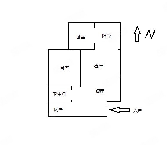 中晟溪城2室2厅1卫71.45㎡东南72万