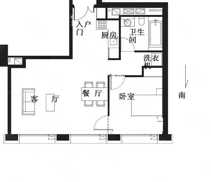 當(dāng)代MOMA1室1廳1衛(wèi)89㎡南1050萬