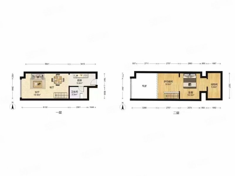 中海花湾壹号(商住楼)1室1厅1卫47㎡北120万