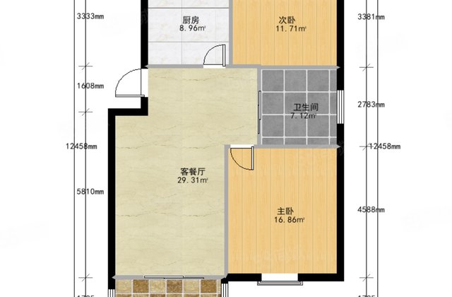 2室2厅 舒馨北苑 精装修鼎优地产1个经纪人在售满五年心圆西苑 2室