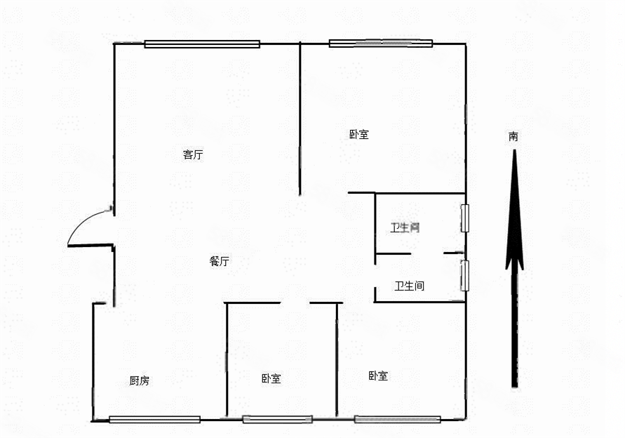 泰和王府(喀喇沁旗)3室2厅1卫134.44㎡南北90万