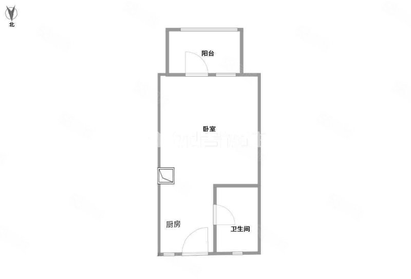 云星城1室1厅1卫31.1㎡南60万