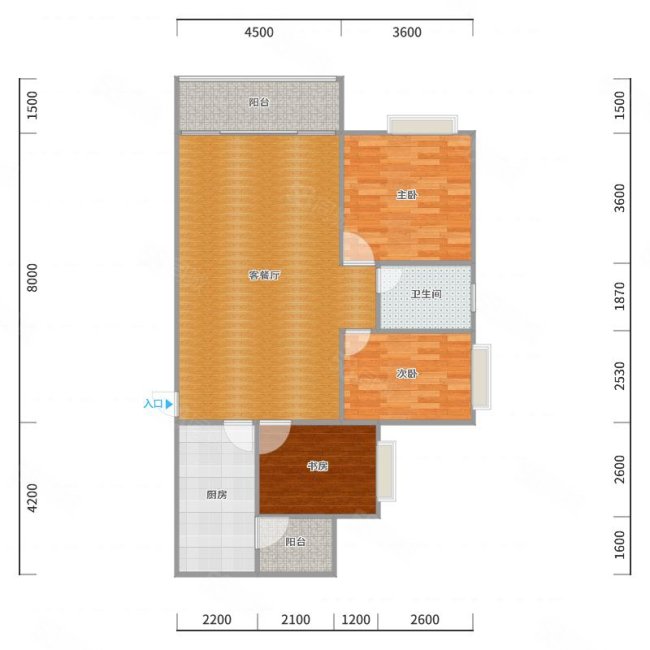 锦江壹品3室2厅1卫110.79㎡南北91.8万