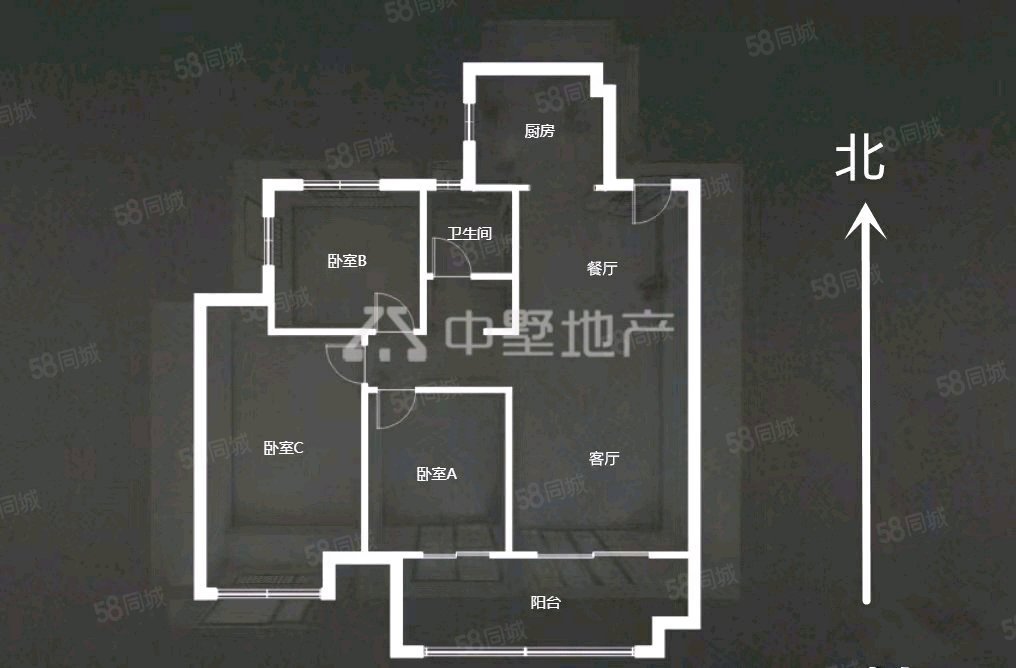 保利香颂3室2厅1卫113.5㎡南北131.1万