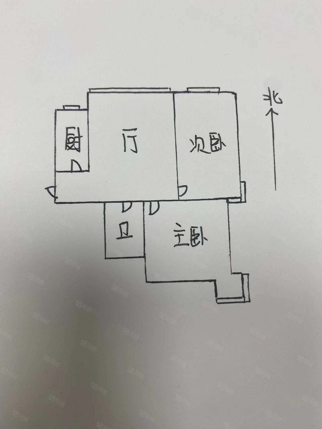 西堤国际2室1厅1卫72.49㎡南北62.8万