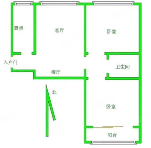 秀兰城市绿洲南区2室1厅1卫90.1㎡南北86万