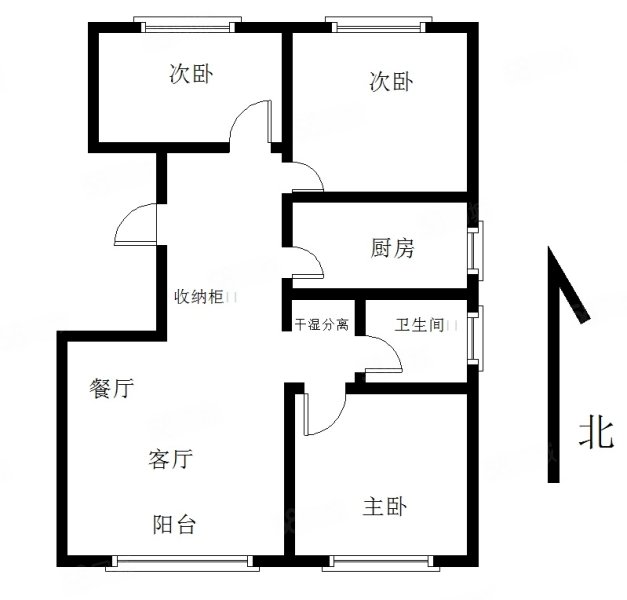 康桥知园3室2厅1卫118㎡南北220万