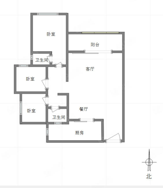 中交锦悦(五期)3室2厅2卫119.3㎡北119万