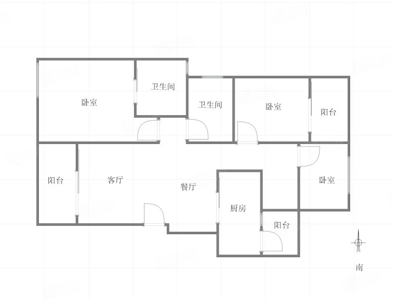 国美江天御府3室2厅2卫110.84㎡南201.2万