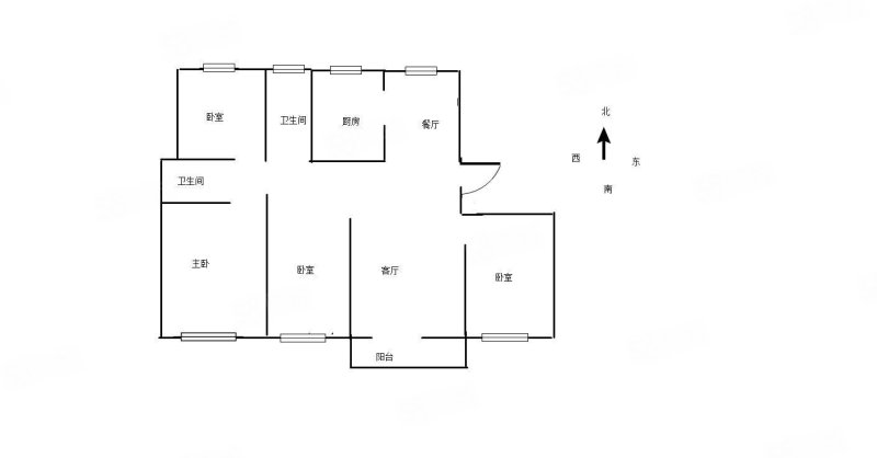 鸿鑫花园4室2厅2卫140.43㎡南北119万