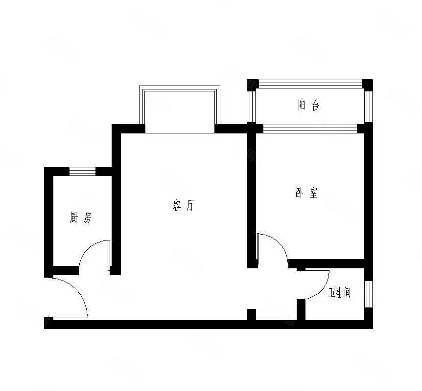 顺江小区(三区)1室1厅1卫42㎡南北40万