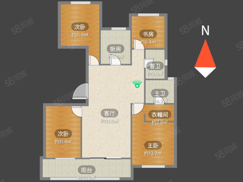 路劲铂隽4室2厅2卫130.66㎡南255万