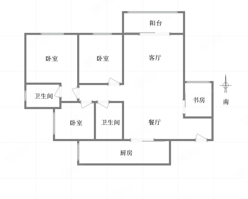 保利香雪4室2厅2卫114.82㎡南北140万