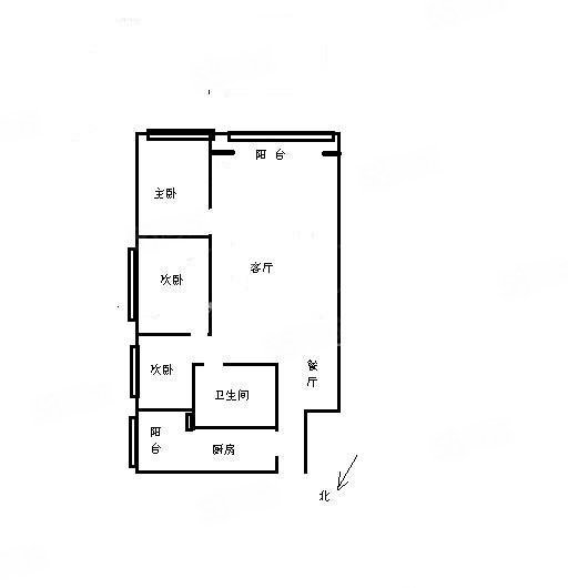 香樟俊园(2期)3室2厅1卫90㎡南北138万