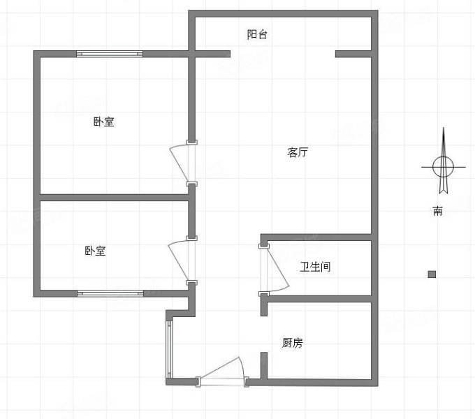 华一坡28号小区2室1厅1卫57.2㎡东38万