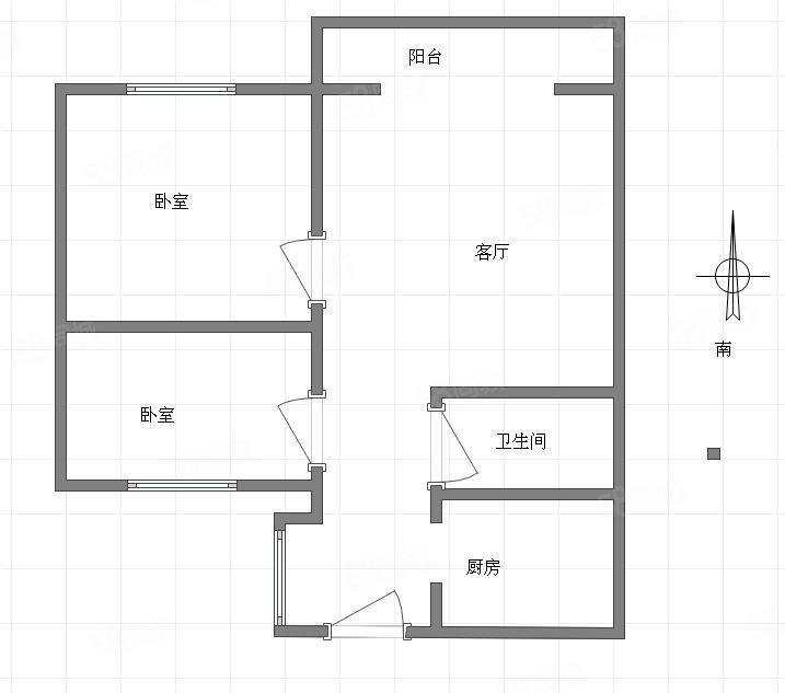 华一坡28号小区2室1厅1卫57.2㎡东38万