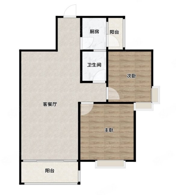 莱茵北郡2室2厅1卫80.76㎡南83万