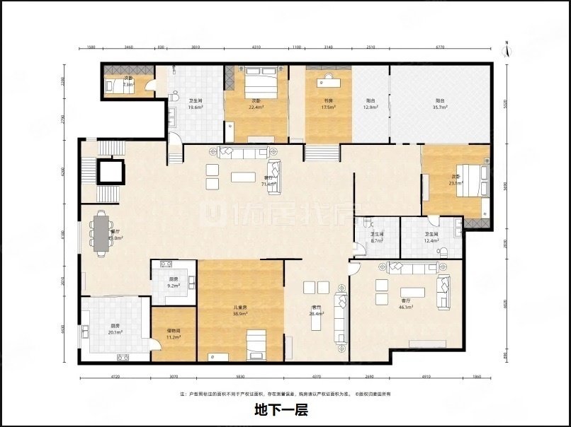 紫禁壹號院南院(別墅)10室5廳10衛(wèi)333.28㎡南北6500萬