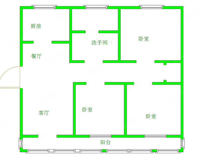 万安小区3室2厅1卫103㎡南北55万