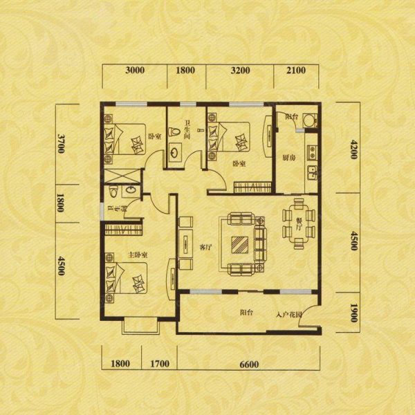 中冶山水一品4室2厅2卫141㎡南北160万