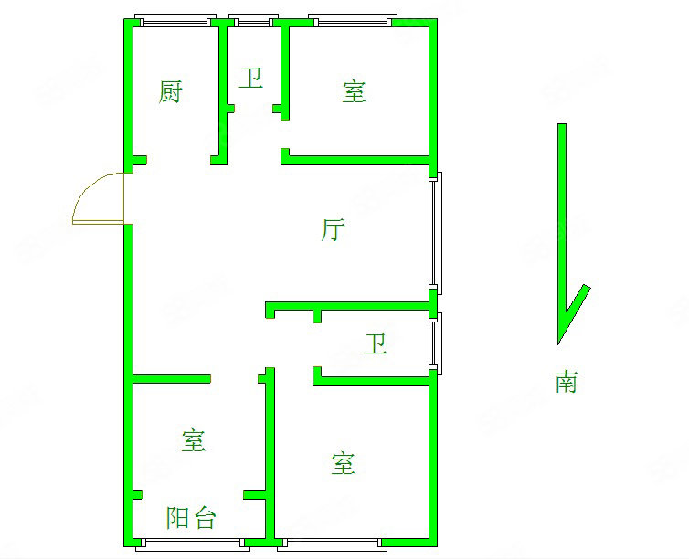 建业定鼎府三期3室2厅2卫119㎡南北90万