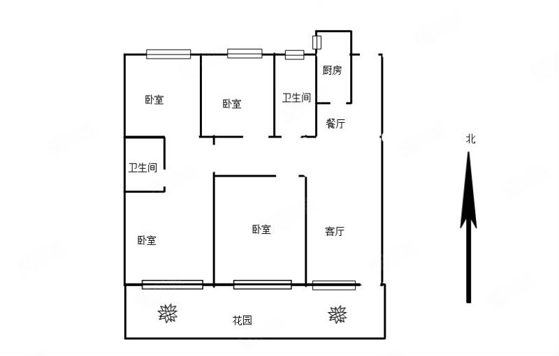 万锦紫园4室2厅2卫106.61㎡南北118万