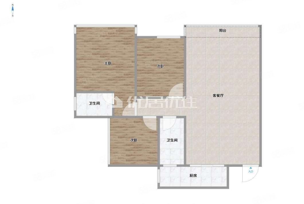 霖峰一号3室2厅2卫89.01㎡南140万