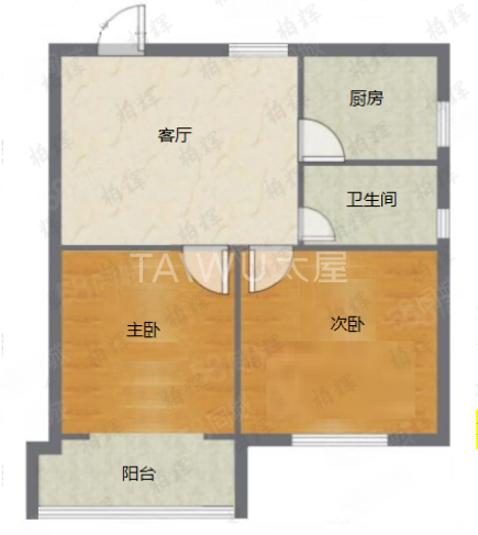 真北二街坊2室1厅1卫72.37㎡南385万