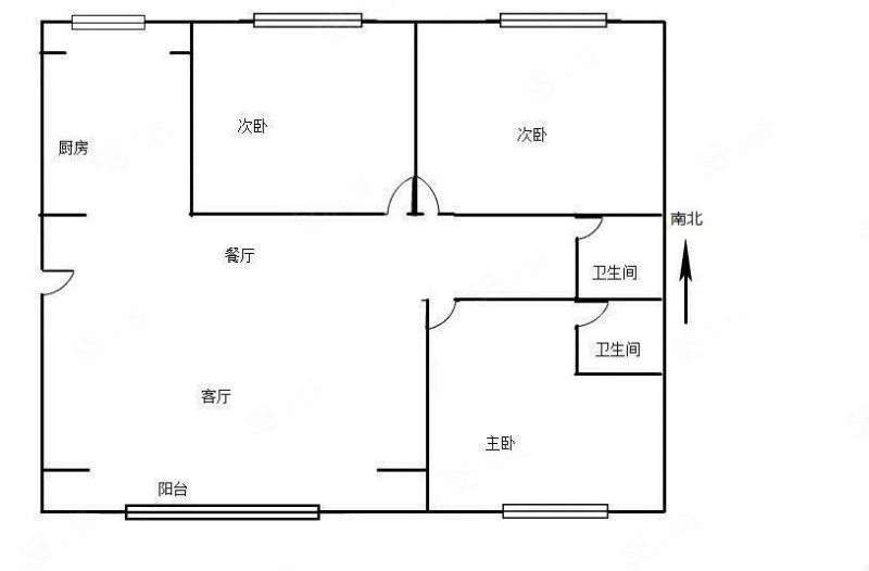 创意英国小区3室2厅2卫123.99㎡南北138万