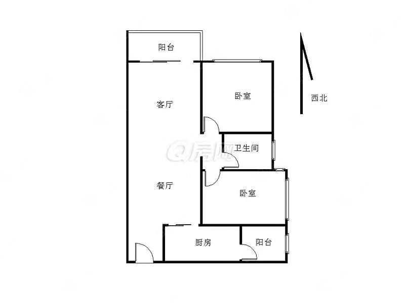 摩尔城3室2厅1卫90㎡南北69.8万