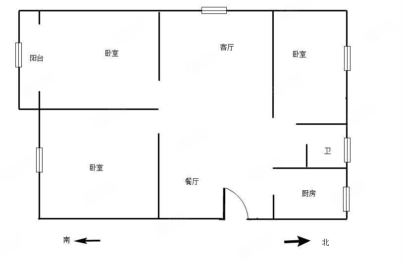 北城春色3室2厅1卫114㎡南149万