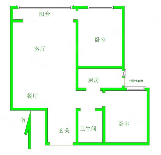 易和缘小区2室1厅1卫80.3㎡南北51.8万