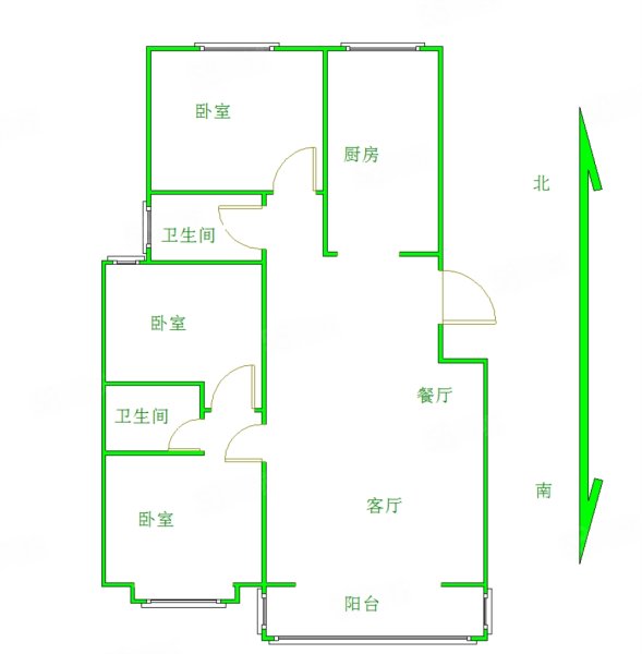 御墅蓝山(别墅)3室2厅2卫112.44㎡南北75万