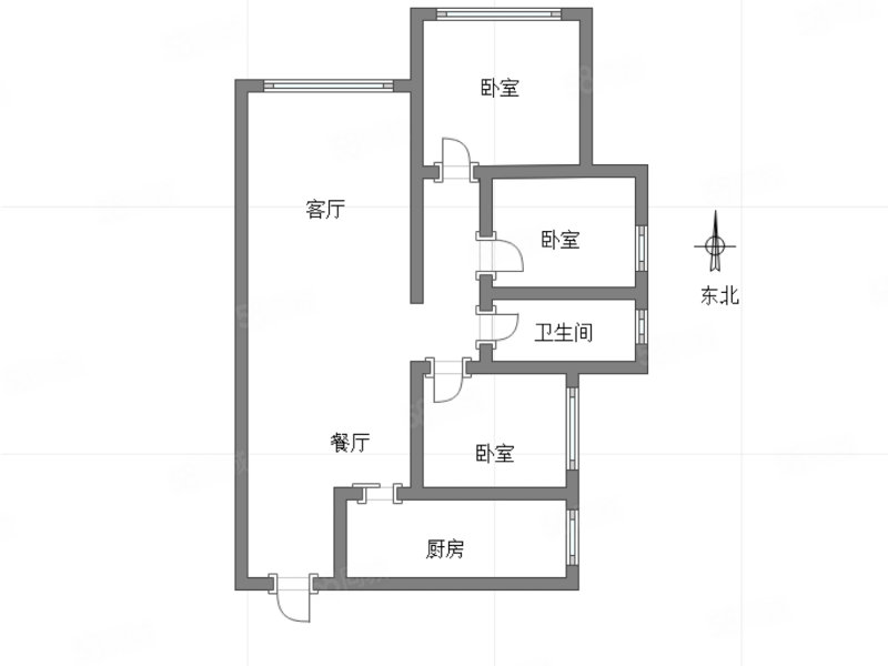 远洋城(二期)3室1厅1卫79.67㎡南北103万