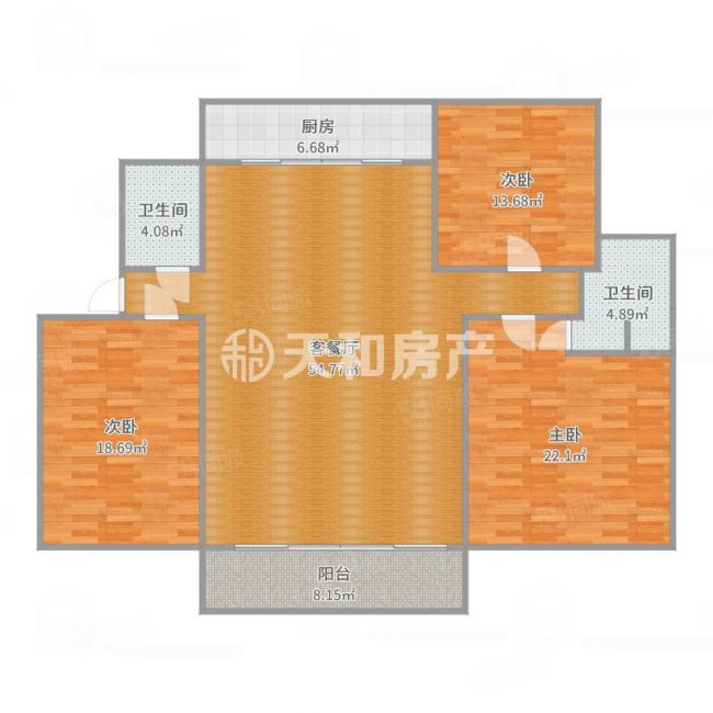 富鑫苑3室2厅1卫105.91㎡南北120万