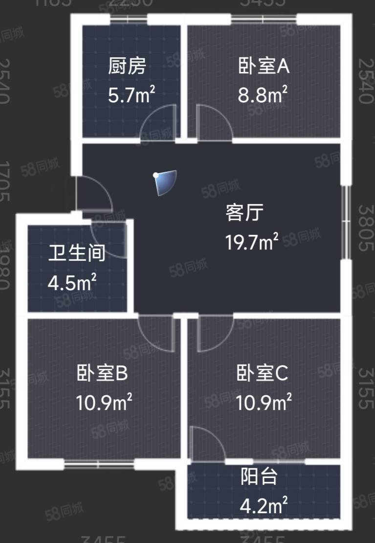 铁西四里小区3室1厅1卫76㎡南北35万