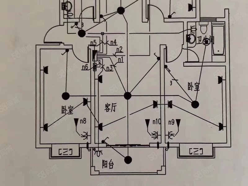 海盈花园4楼三室两厅两卫三阳台南北通透全天采光