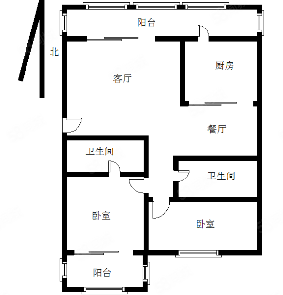 湖里大唐世家五期(公寓住宅)2室2厅1卫98㎡南370万