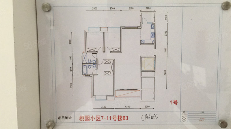 桃源小区4室2厅2卫146㎡南北95万