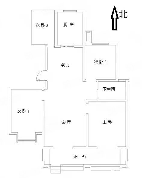 港鑫城4室2厅1卫111㎡南北120万