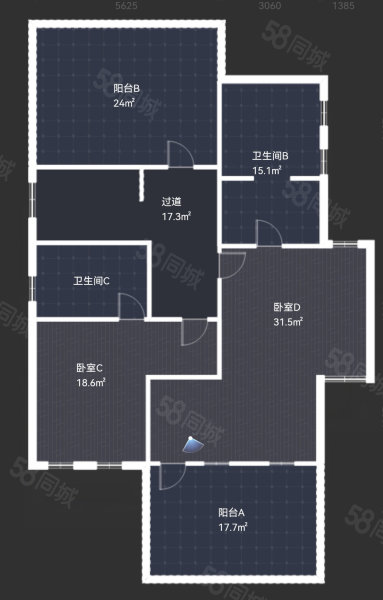 江南水郡(别墅)4室2厅3卫285㎡南北350万