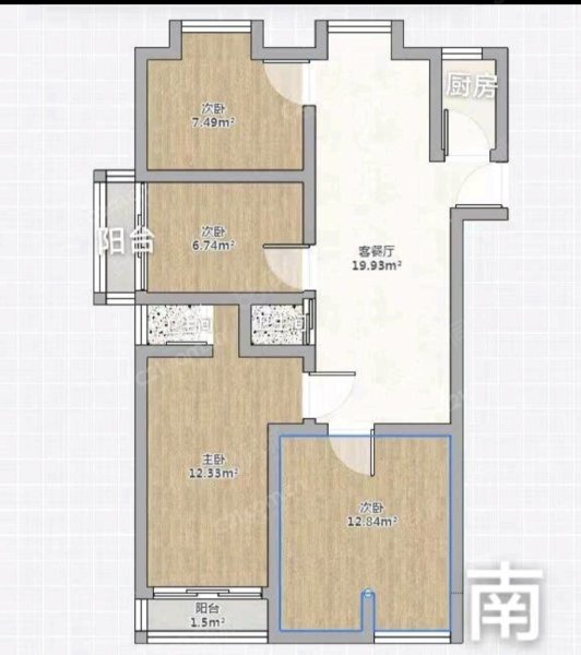 嘉鸿花园4室2厅2卫171.52㎡南北325万