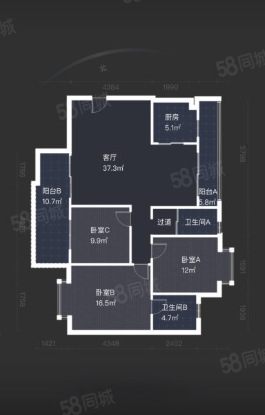 怡翠花园3室2厅2卫123.11㎡南268万