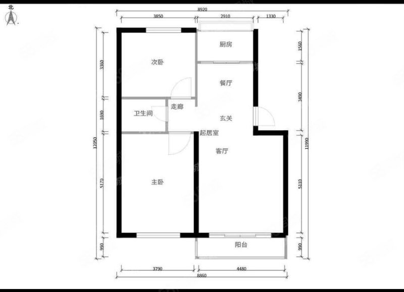 盛乐祥聚2室1厅1卫81.5㎡南北48万