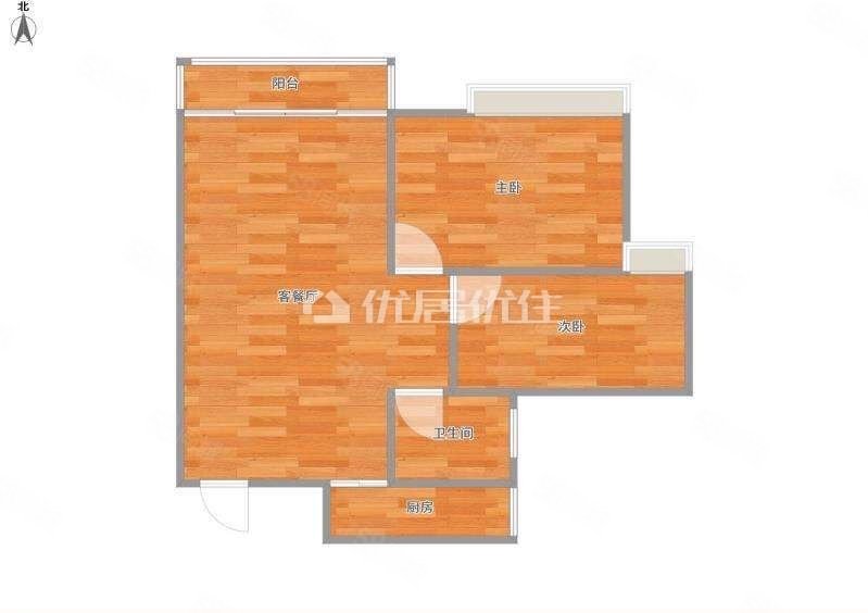 云星城市春天(西区)2室2厅1卫80㎡南北63万