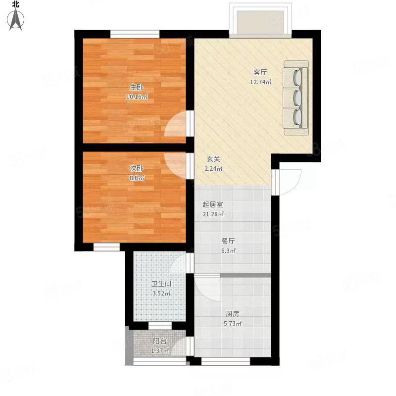 幸福家园3室2厅1卫180㎡南北300万